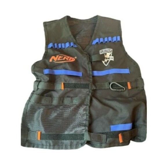 Nerf Elite N-Strike Lot Tactical Vest Only Black OEM 2009 Adjustable Pockets - Picture 1 of 2
